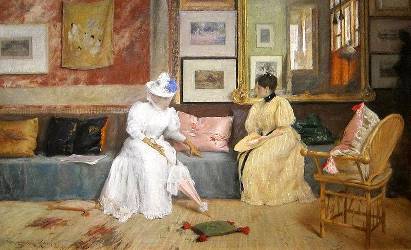 William Merritt Chase A Friendly Call.